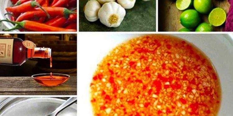 Nguyên liệu làm nước mắm bánh xèo